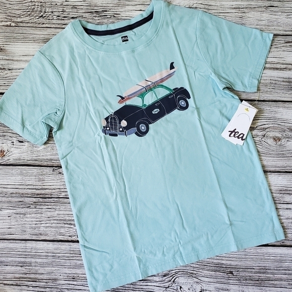 Tea Collection Beach Wagon T-Shirt Size 10 NWT - Picture 2 of 4